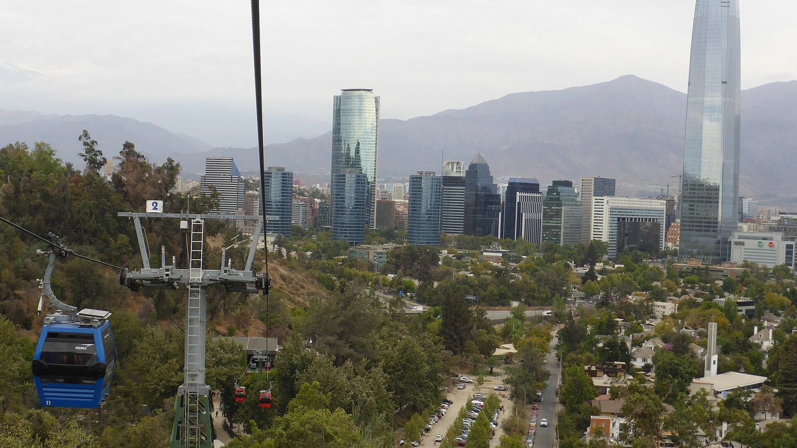 Santiago city and mountain view, Chile