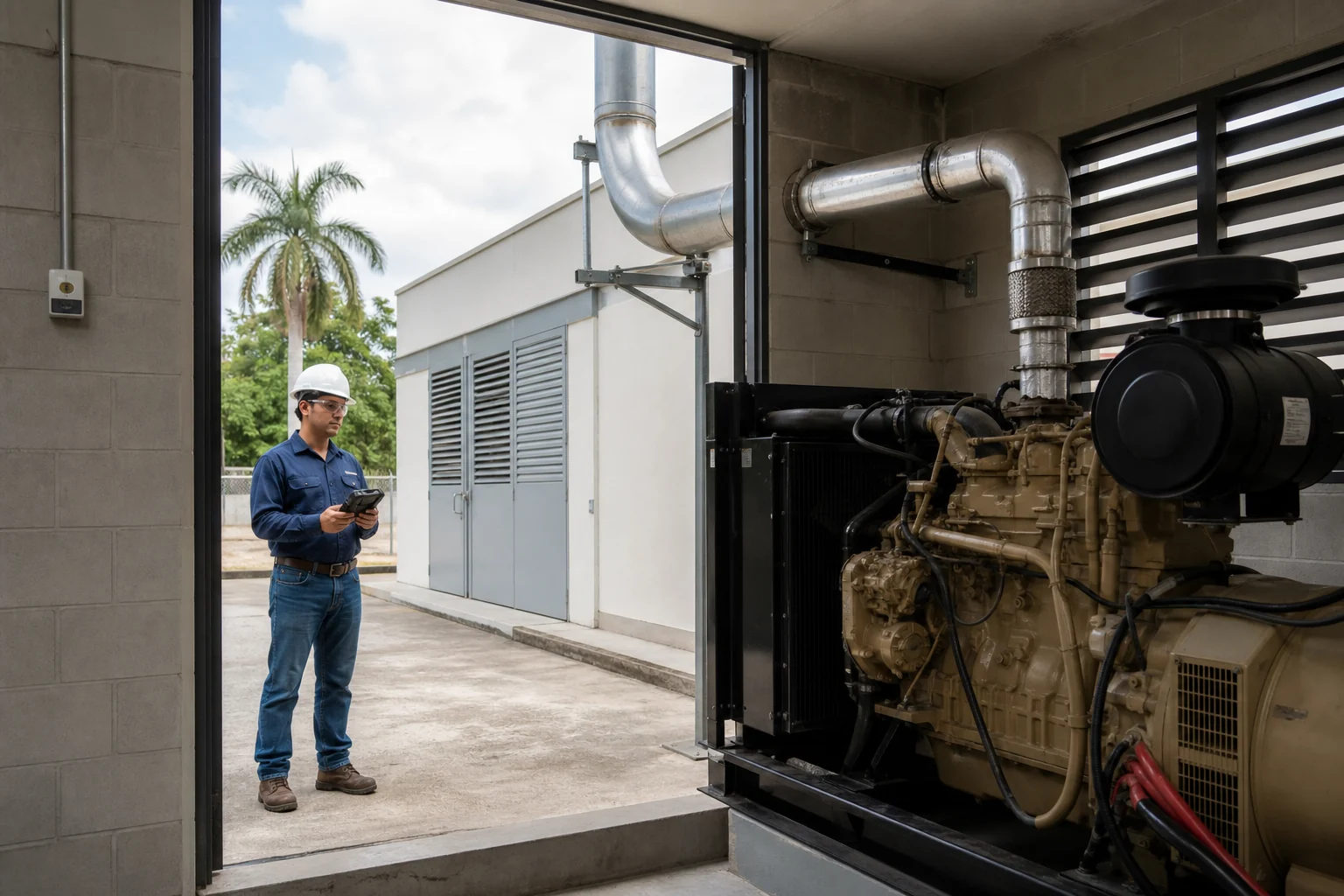 How Should Generator Exhaust, Carbon Monoxide and Room Ventilation Be Reviewed?