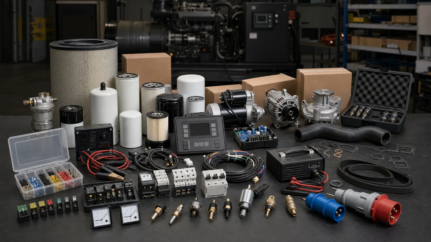 Diesel generator maintenance, control and emergency spare parts