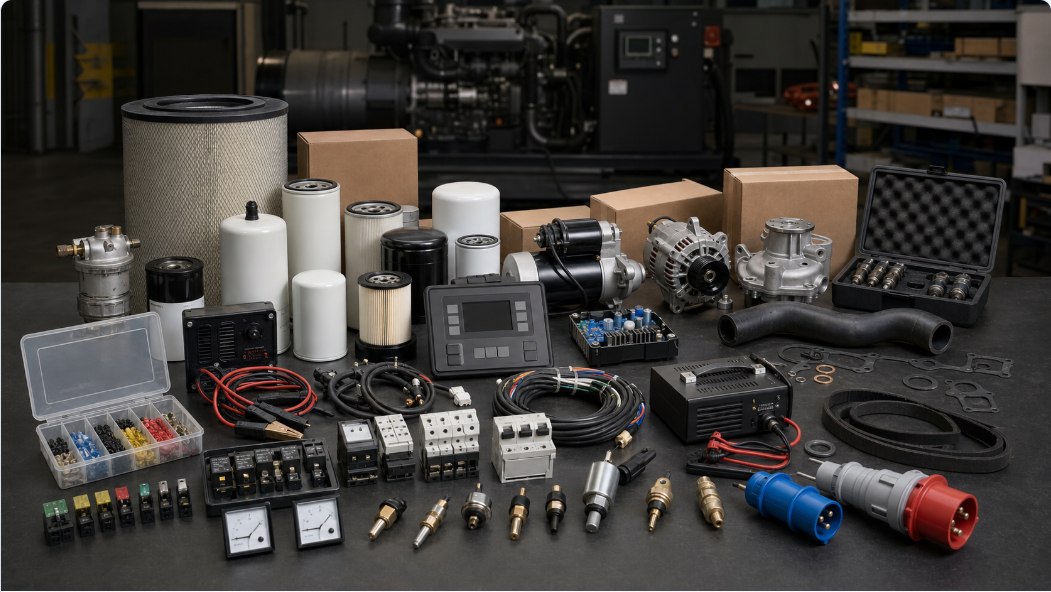Common diesel generator spare parts and service package