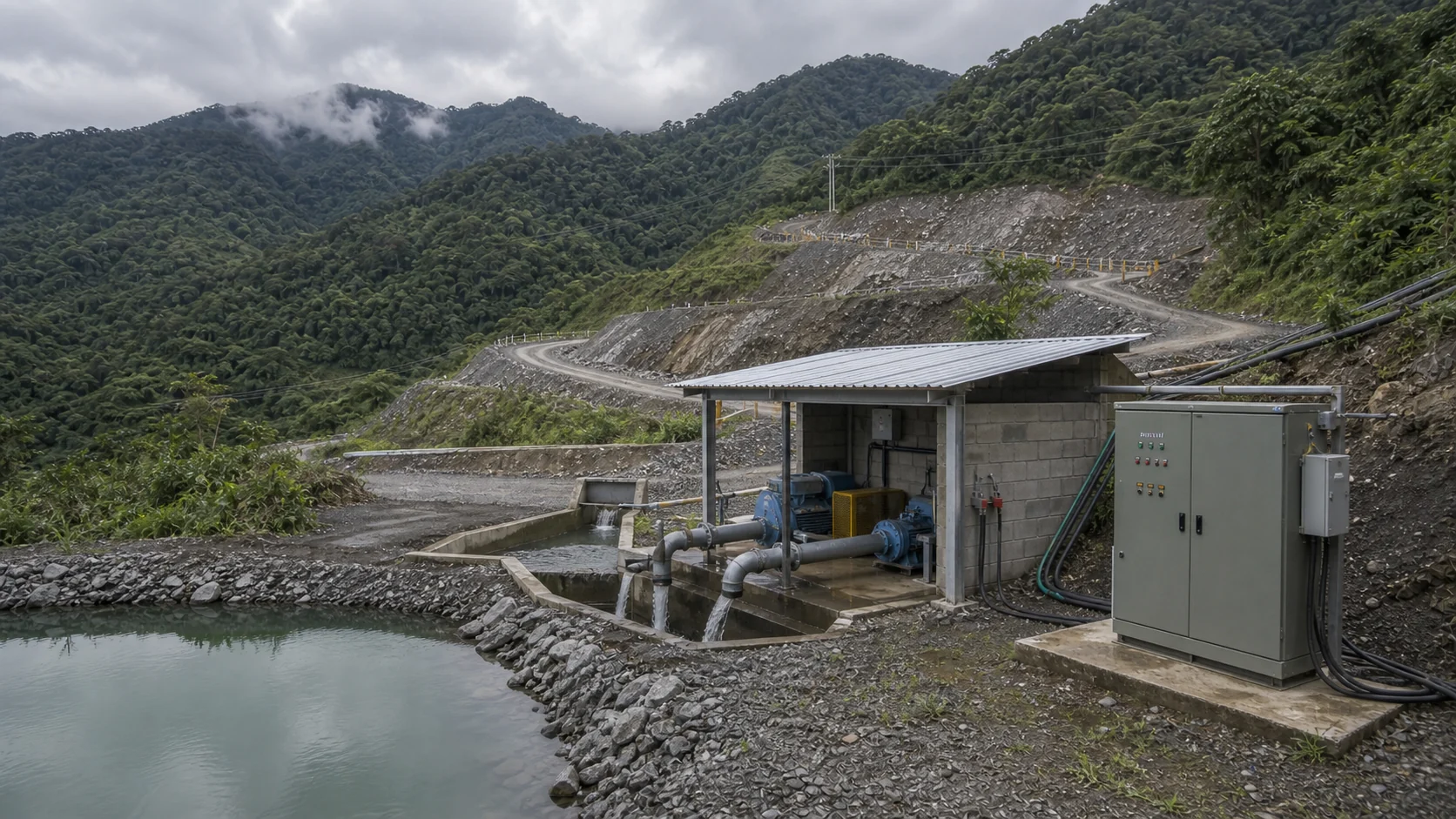 Mine dewatering pump outage and water accumulation risk