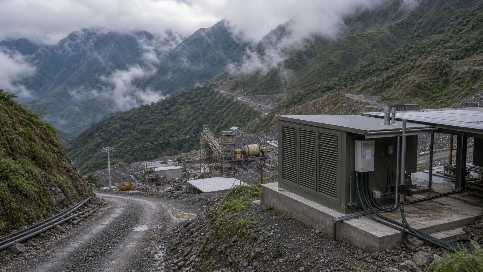 High-altitude mine dust and cooling problem