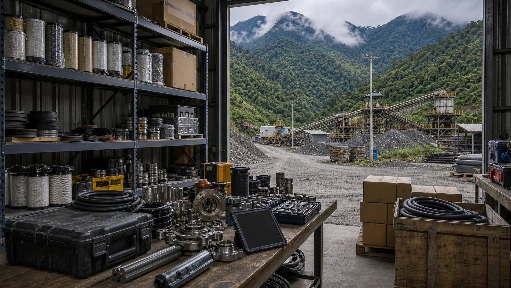 Remote mine spare parts and remote diagnosis problem
